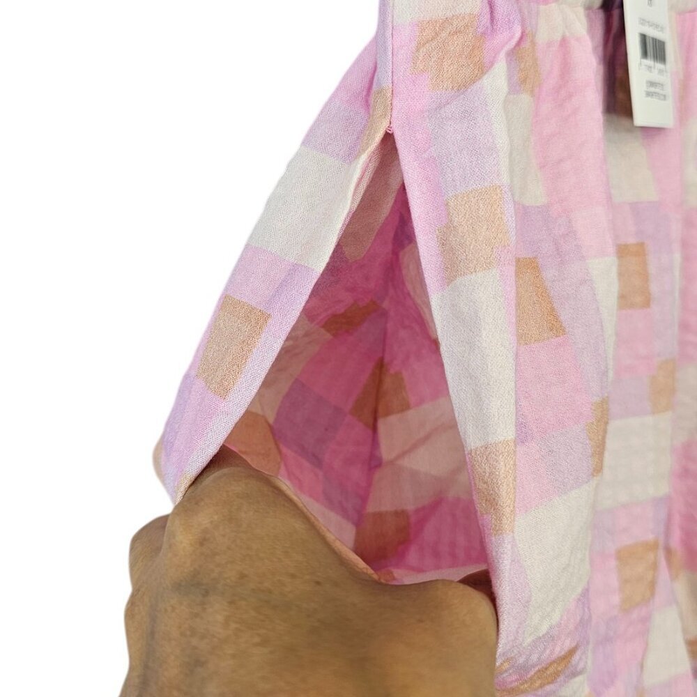 Smash + Tess Womens Malia Short in Hawaiian Check Print, Cotton, High Rise, XS - Picture 8 of 9